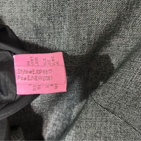 Eliza J Petite Sheath Dress Women's Heather Gray w/ Black Lace Beaded 6P - Picture 11 of 14